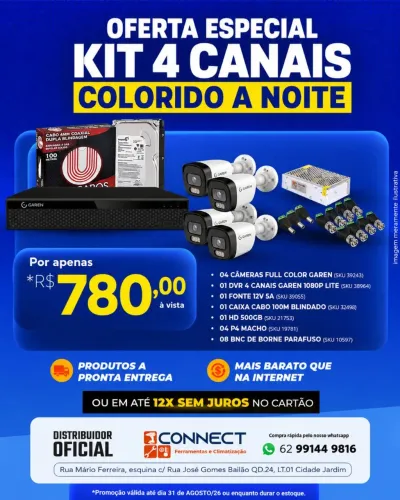 KIT COMPLETO CFTV