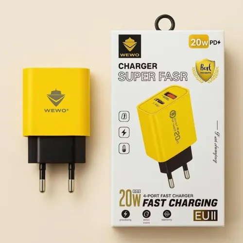Carregador Turbo Rápido 20W USB celular