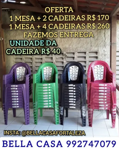 CADEIRA DE PLASTICO KD R REFORÇADA SN PARA AZ VARANDA