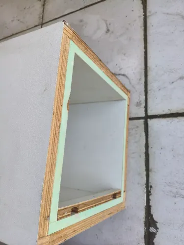 ?Nicho Quadrado Organizador / Cubo Decorativo Branco e Verde