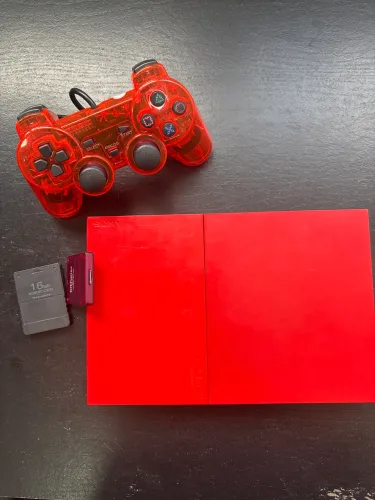 Game PlayStation 2 Vermelho desbloqueado com jogo no cartão de memória