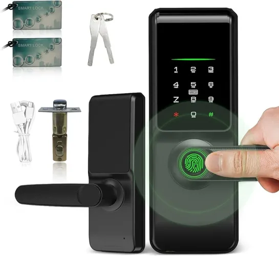 Fechadura digital eletrônica biométrica smart inteligente Knup KP-CA614  