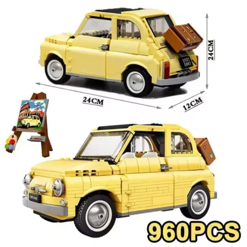 BLOCOS DE MONTAGEM CARRO FIAT 500 MOD 85021 COM 996 PEÇAS CREATOR MARCA MEGA TIPO LEGO