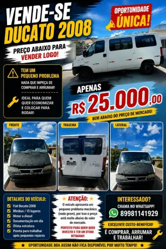 Fiat Ducato Minibus 2.8 Turbo Diesel 2008