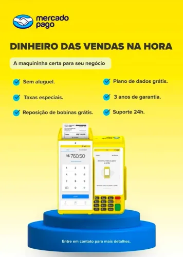 Maquininha de cartão Mercado Pago 