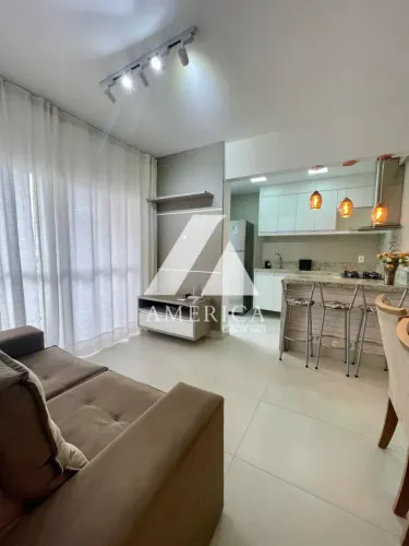 Locação de apto mobiliado no Alvorada com 60m² - 2 quartos, sendo uma suíte