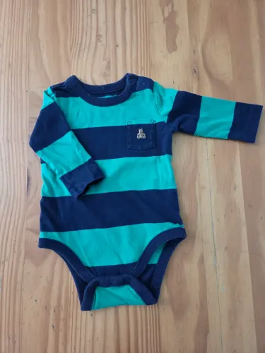 gap ursinho body verde azul 3 a 6m