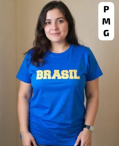 Camisa do brasil 100%algodão