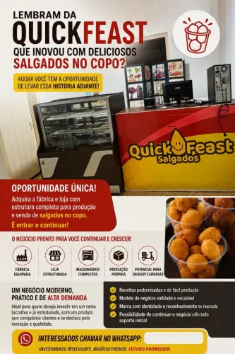 Barbada vende se loja e fábrica de salgados.