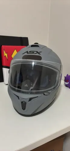 Capacete asx draken cinza fosco