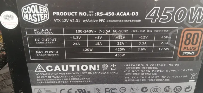 Fonte ATX real Cooler Master