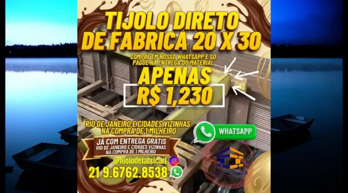 tijolo 10 furos 20x30 para construção comercial 
