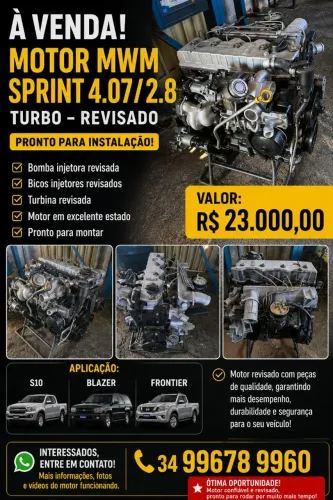 Motor MWM Sprint 2.8 s10 blazer frontier