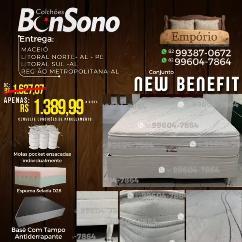 Conjunto casal cama base e colchão em molas pocket lançamento pronta entrega