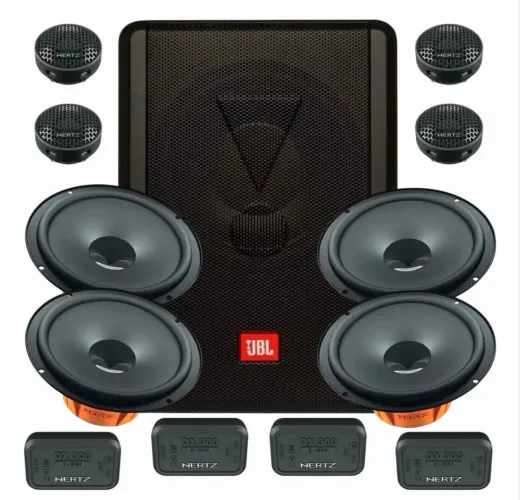 Som JBL subwoofer som Hertz 4 falantes