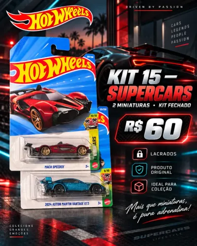 Kit 15 - Hot Wheels Aston Martin Vantage GT3 Mach Speeder