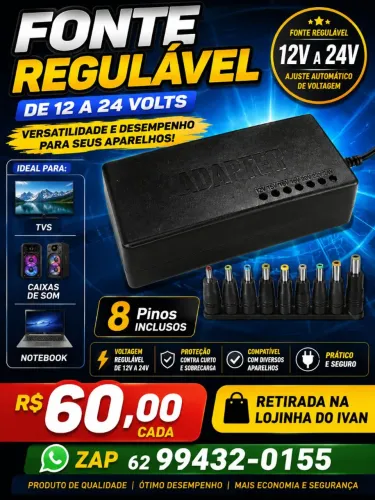 Fonte universal pata notbook ou televisão