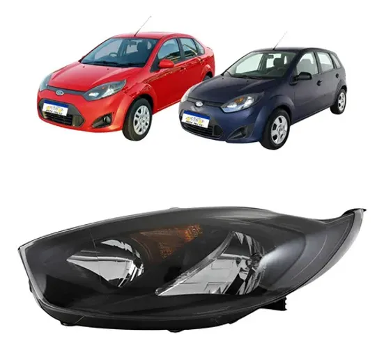 Farol Fiesta Rocam 2010 2011 A 2014 Mascara Negra Novo Esquerdo/motorista