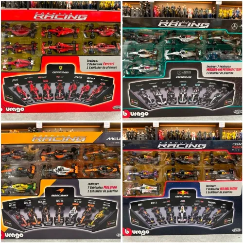 Pack formula 1 1/43 7 peças Mercedes/McLaren/Ferrari/Red Bull  Valor unitário 