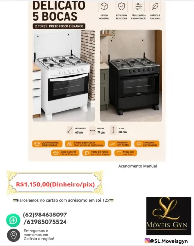 Fogão 5Bocas