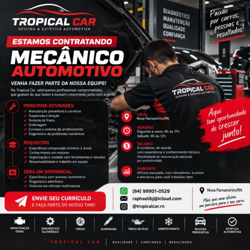 Vaga para mecânico automotivo