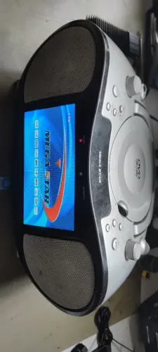 rádio fm com leitor cd dvd usb cartão sd mega star