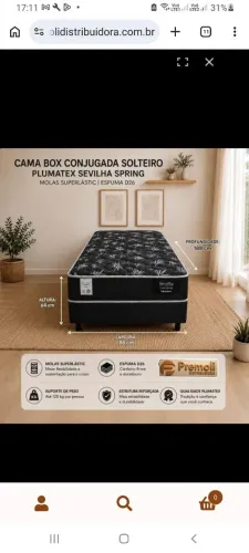 Cama Solteiro molas TEMOS CAMA R$ 380,00 casal TAMBÉM