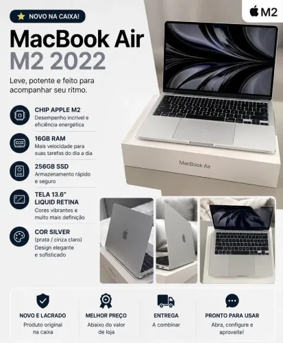 MacBook Air M2 2022 ? NOVO E LACRADO!