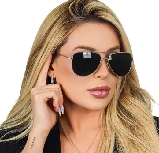 Óculos De Sol Aviador Unissex Elegante Proteção UV 400 Novo