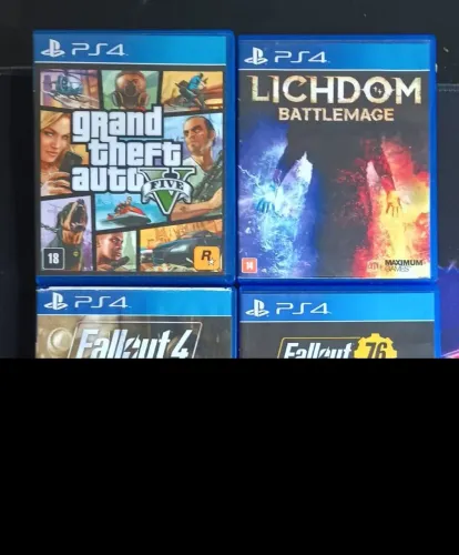 JOGOS PS4(GTA V, FALLOUT 4, FALLOUT 76, LICHDOM
