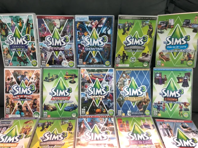 The sims coleção Ao total de 20 U como está nas fotos