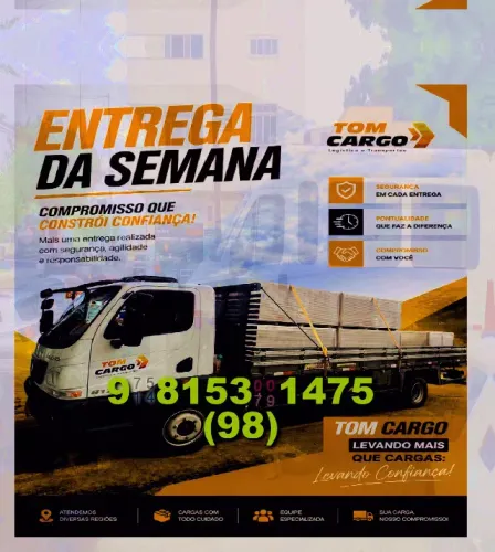 Frete/Transporte de Cargas a preços especiais! Caminhão disponível para sua mudança!
