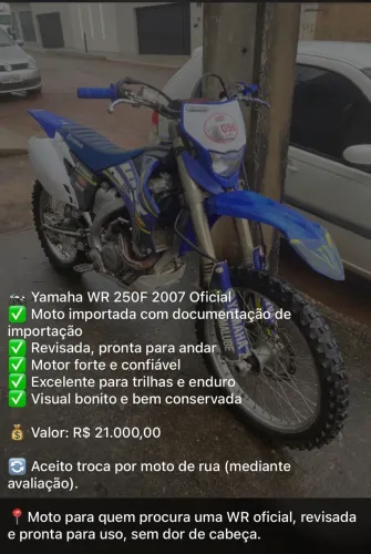 Wr 250 2007 oficial com D i 20.000