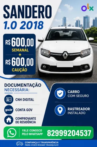 Renault Sandero Authentique Flex 1.0 12V 5P 2018