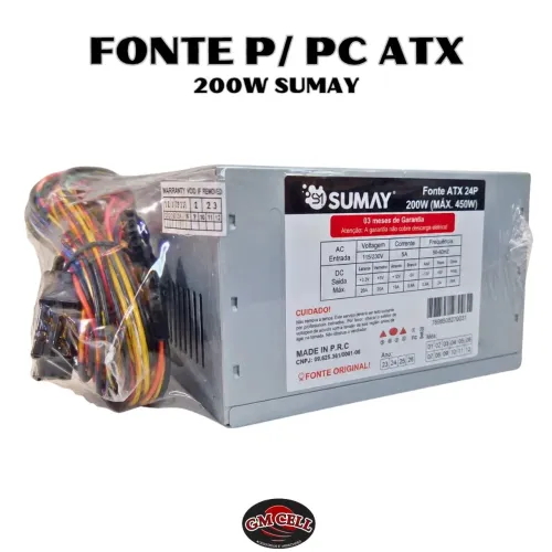 Fonte para PC 200W SUMAY
