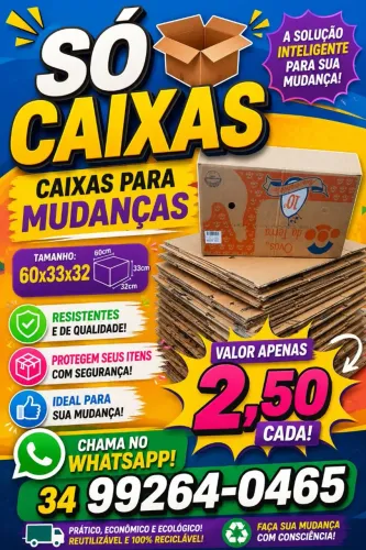Caixas ? ? ? ? ? para mudanças