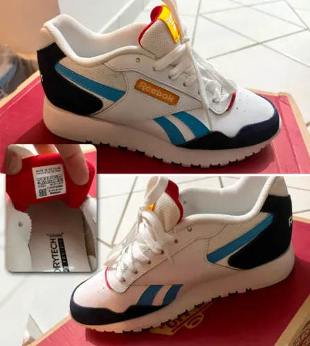 Tênis Reebok importado - Branco e colorido