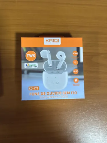 Fone de Ouvido Bluetooth Kaidi - Branco Lacrado (Novo)