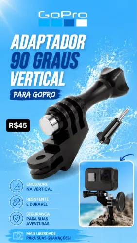 Adaptador 90 Graus Vertical para GoPro