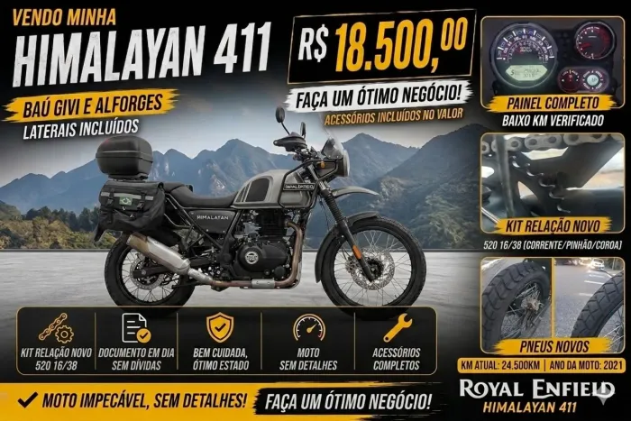 Moto Himalayan 411 - Oportunidade 
