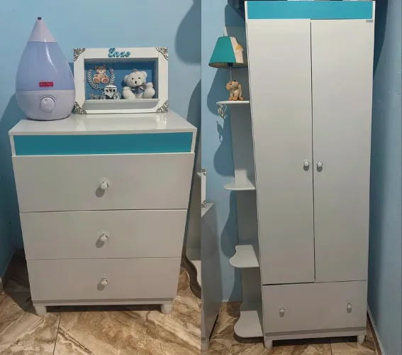 Guarda-roupa infantil e cômoda