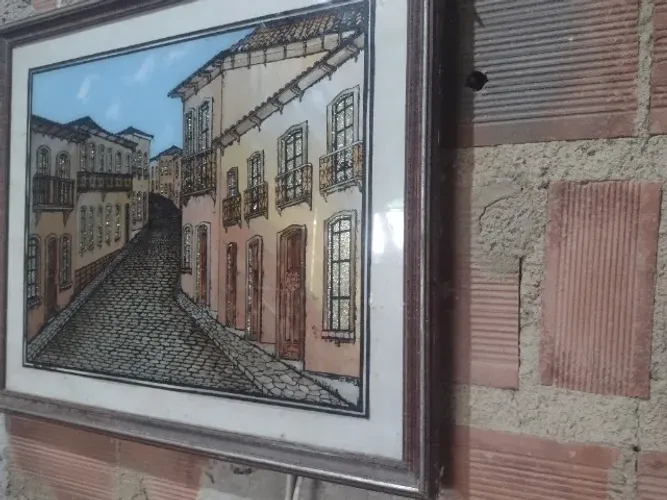 Casario Colonial ouro preto quadro antigo