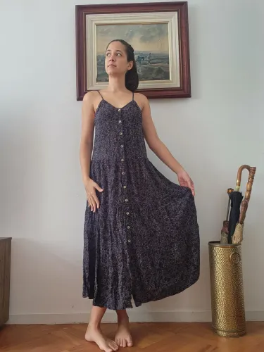 Vestido preto midi dress to P