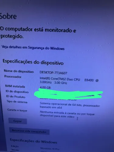 Computador cpu + monitor