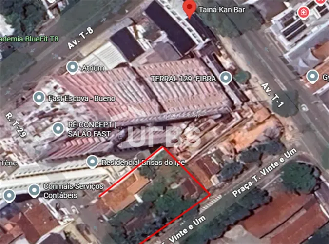 Area a venda no Setor Bueno com 1487 metros de terreno - Rua T-29 - proximo ao Bar Taynaka