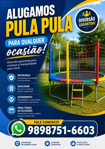 Pula pula para alugar