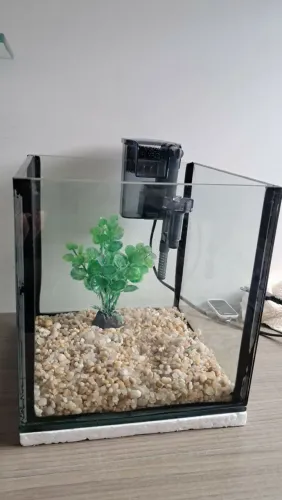 Aquário 8 litros completo com filtro de 250l/h
