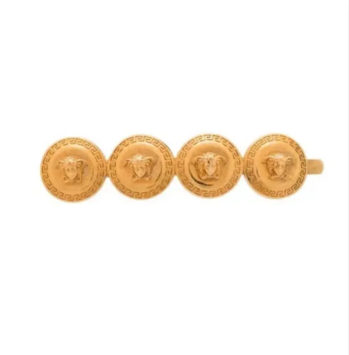 Pregadeira Versace original dourada com logo