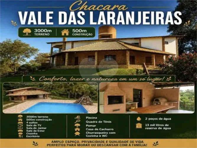 Chácara à Vende no Condomínio Vale das Laranjeiras Indaiatuba Sp. - Valor do Imóvel: R$ 2.