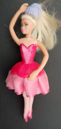 Boneca Mini Barbie Bailarina Pink Rosa 13 cm ( MC Donalds  ) 